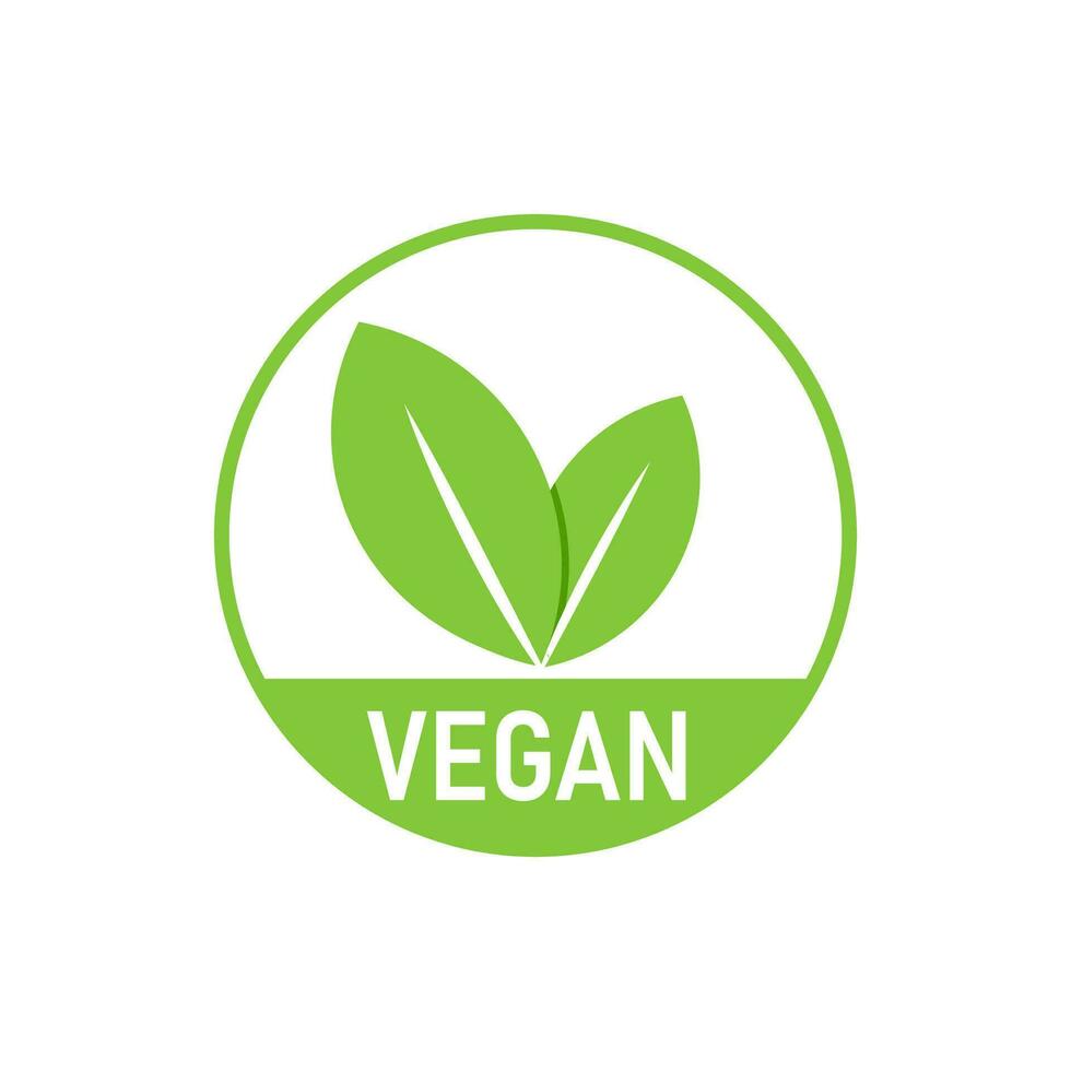 grön symbol vegan ikon. folder organisk tecken som naturlig och färsk mat för vegetarianer med rena och kropp säker vektor näring