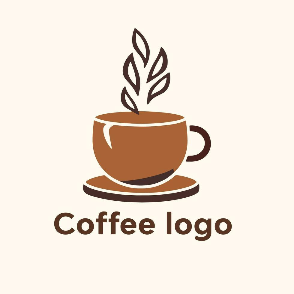 Vektor einfach und minimal Kaffee Logo, Kaffee Cafe Design Konzept mit Weiß Hintergrund