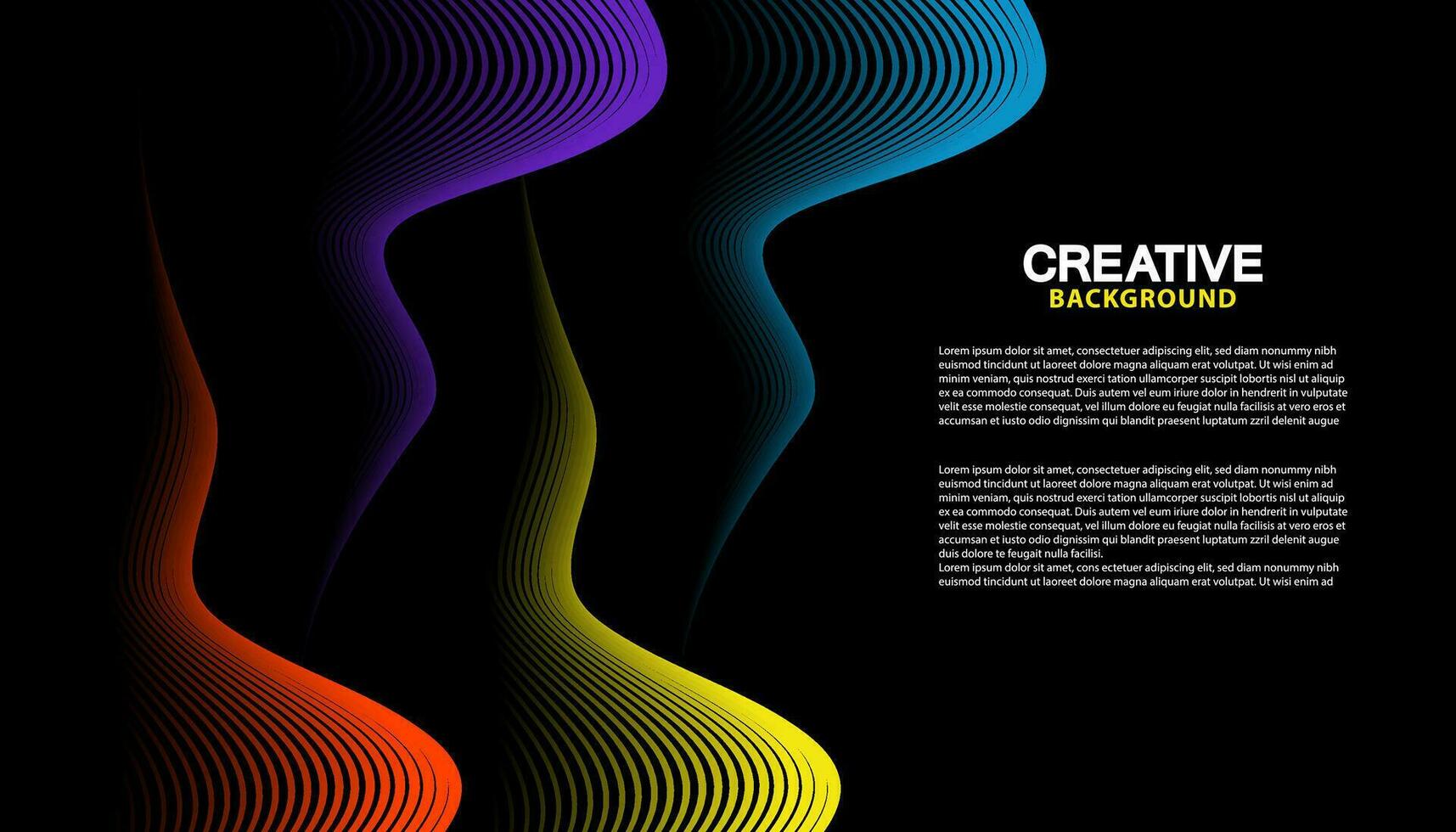 abstrakt färgrik Vinka linje vektor bakgrund. linje kurva modern design för din idéer, banderoller, plakat, affischer. eps10 vektor mall.