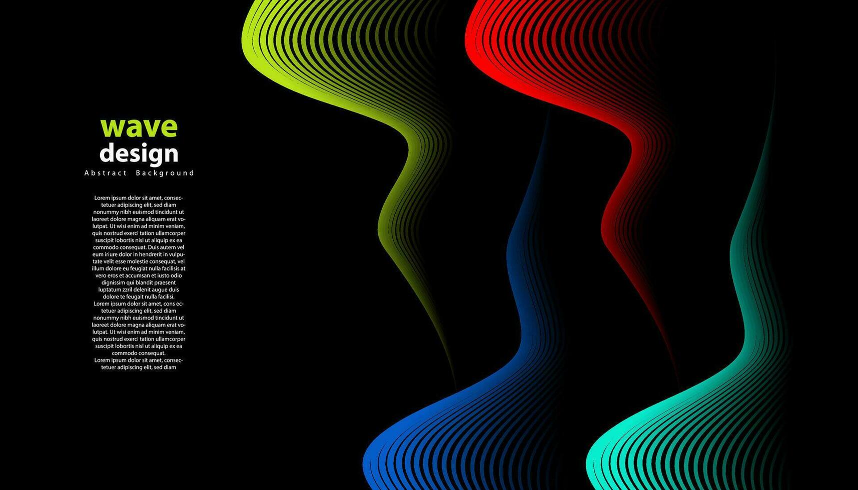 abstrakt färgrik vågig Ränder bakgrund. böjd slät design. design för din idéer, banderoller, plakat, affischer, tapeter. eps10 vektor illustration.