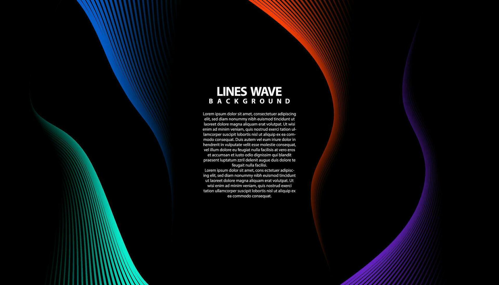 abstrakt bunt Welle Linie Vektor Hintergrund. Linie Kurve modern Design zum Ihre Ideen, Banner, Plakate, Plakate. eps10 Vektor Vorlage.