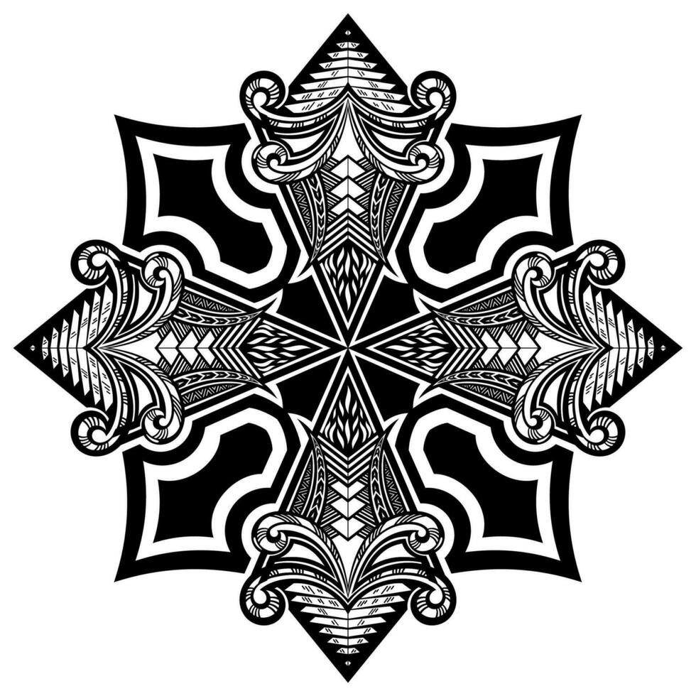 stam- form. abstrakt etnisk form i gotik stil. hand dragen modern element för typografi, tatuering, affisch, omslag. vektor illustration
