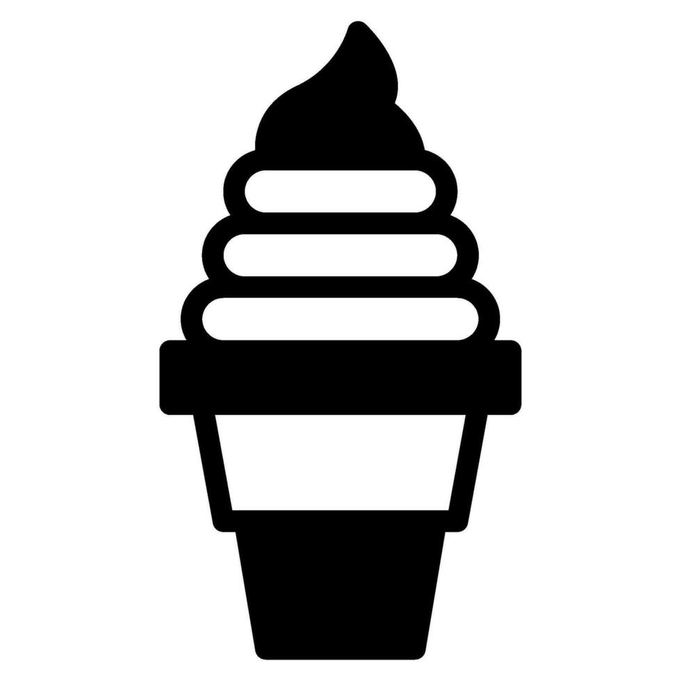 schnell Essen Eis Sahne Symbol vektor