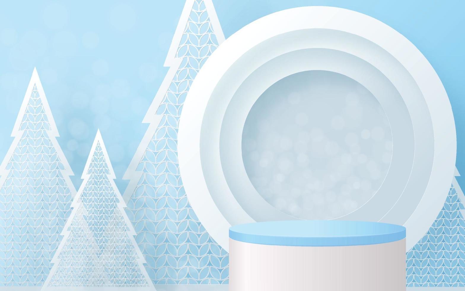 Weihnachten und Neujahr Podium Hintergrund Vektor-Design vektor