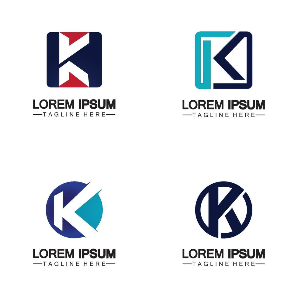 Buchstabe k Logo Symbol Illustration Designvorlage vektor