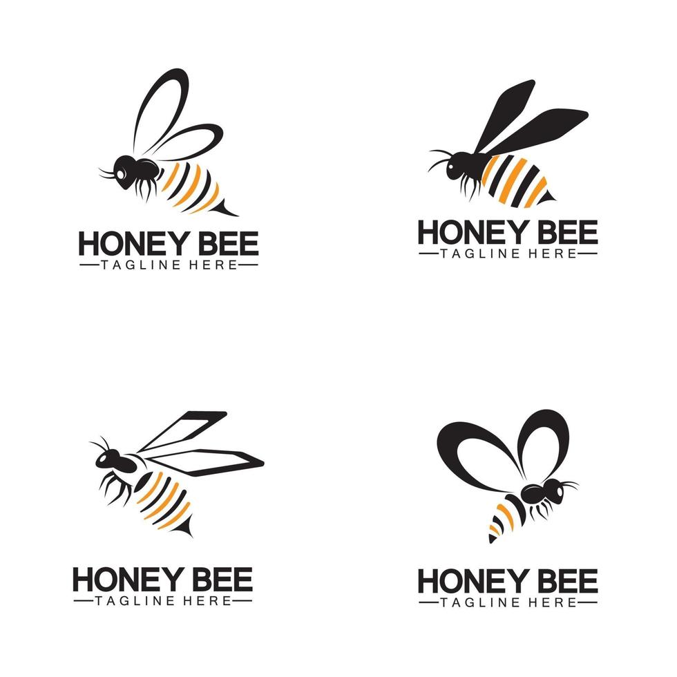 bi honung logotyp vektor ikon symbol illustration designmall