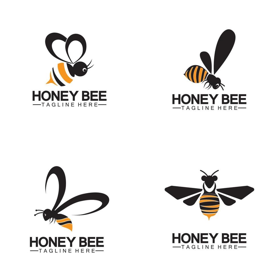 bi honung logotyp vektor ikon symbol illustration designmall