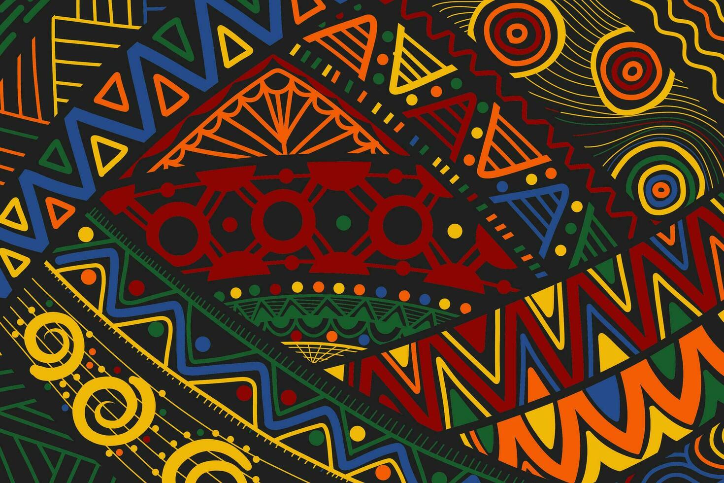 abstrakt Hintergrund mit farbig afrikanisch Muster vektor