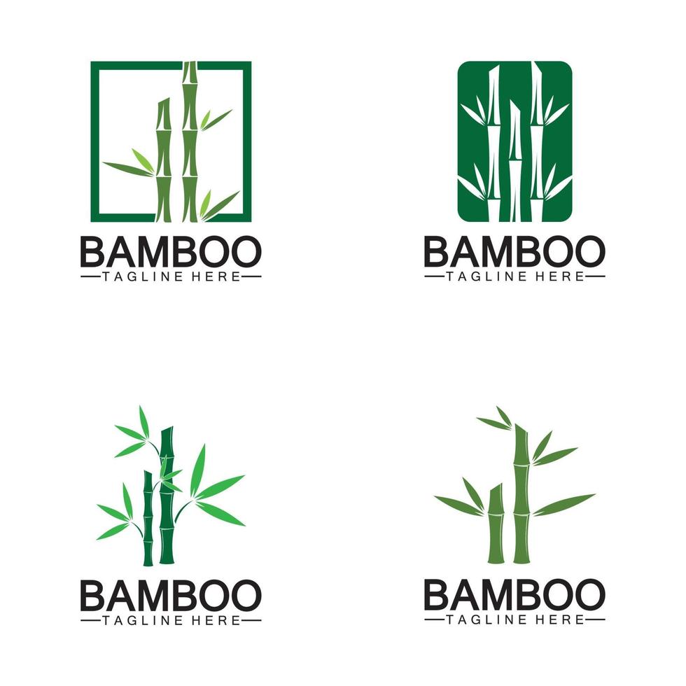 bambu logotyp mall vektor ikon illustration design