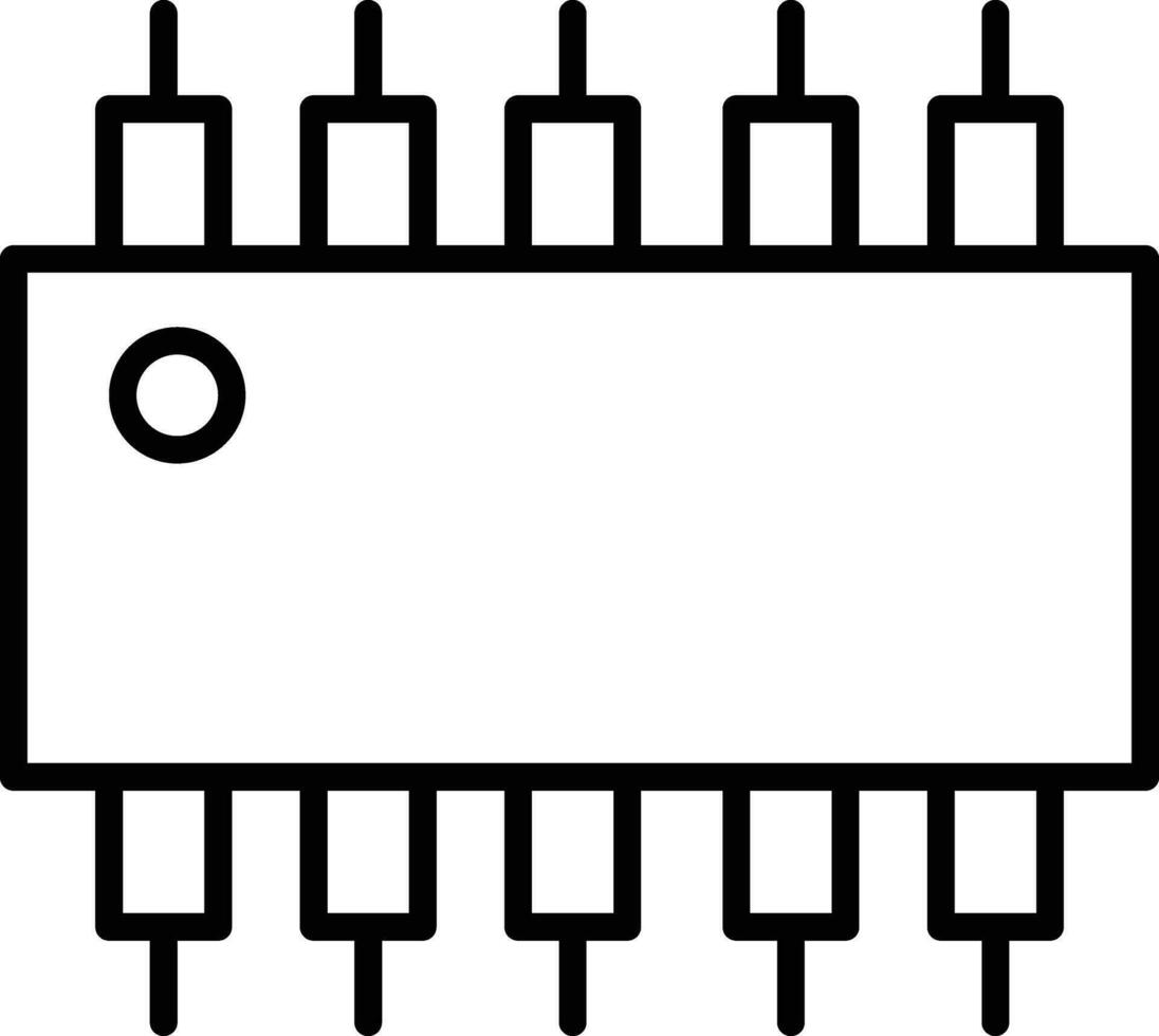 integriert Schaltkreis Vektor Symbol