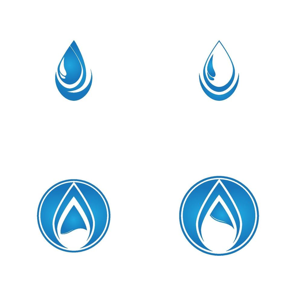 Wassertropfen Logo Vorlage Illustration - Vektor