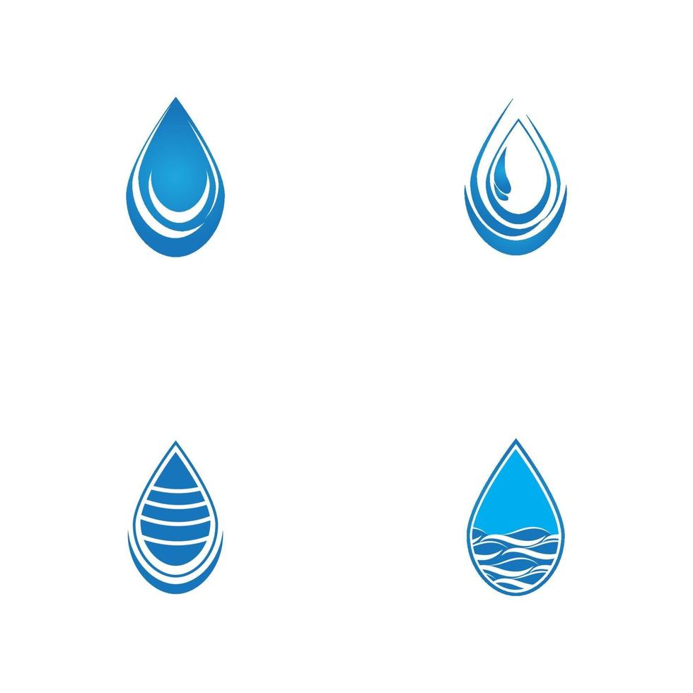 vattendroppe logotyp mall illustration - vektor