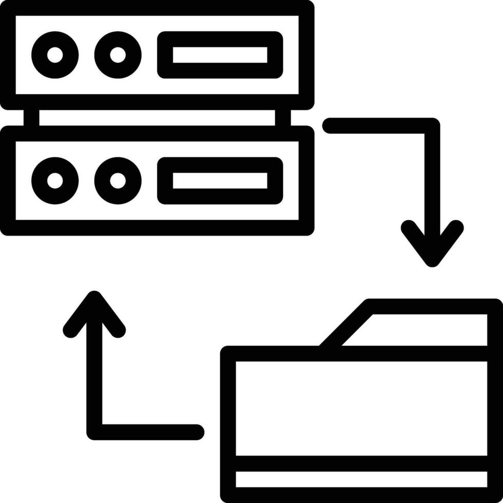 Netzwerk Daten Backup Vektor Symbol