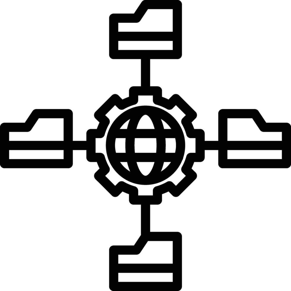 Netzwerk Daten Verwaltung Vektor Symbol