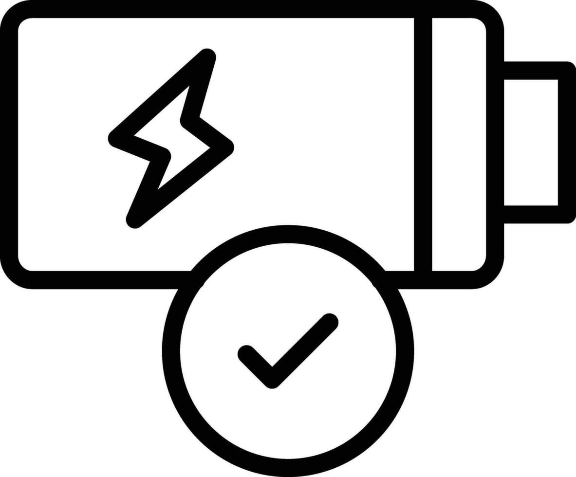 verifiziert Batterie Vektor Symbol