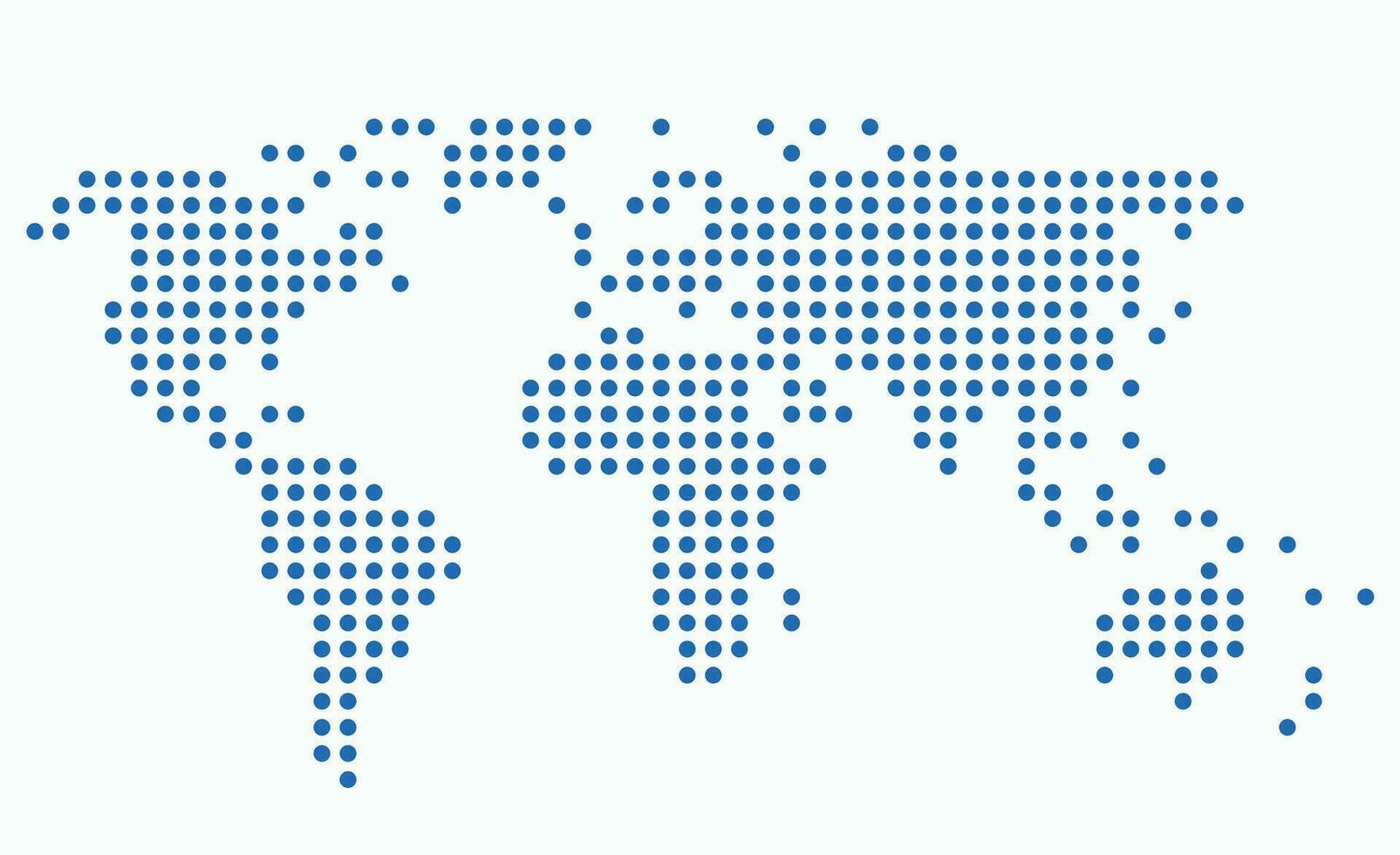 Kreis gestalten Welt Karte auf Weiß Hintergrund. vektor