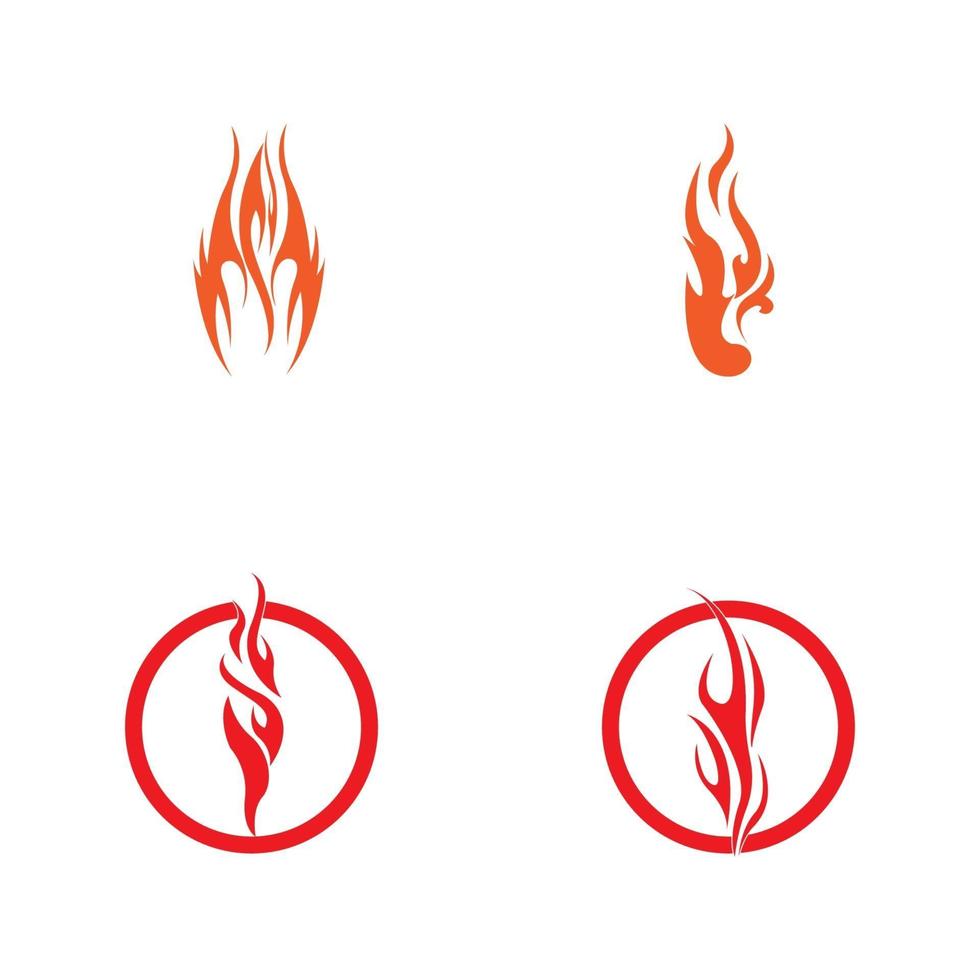 Feuerflamme Vektor-Illustration Design-Vorlage vektor
