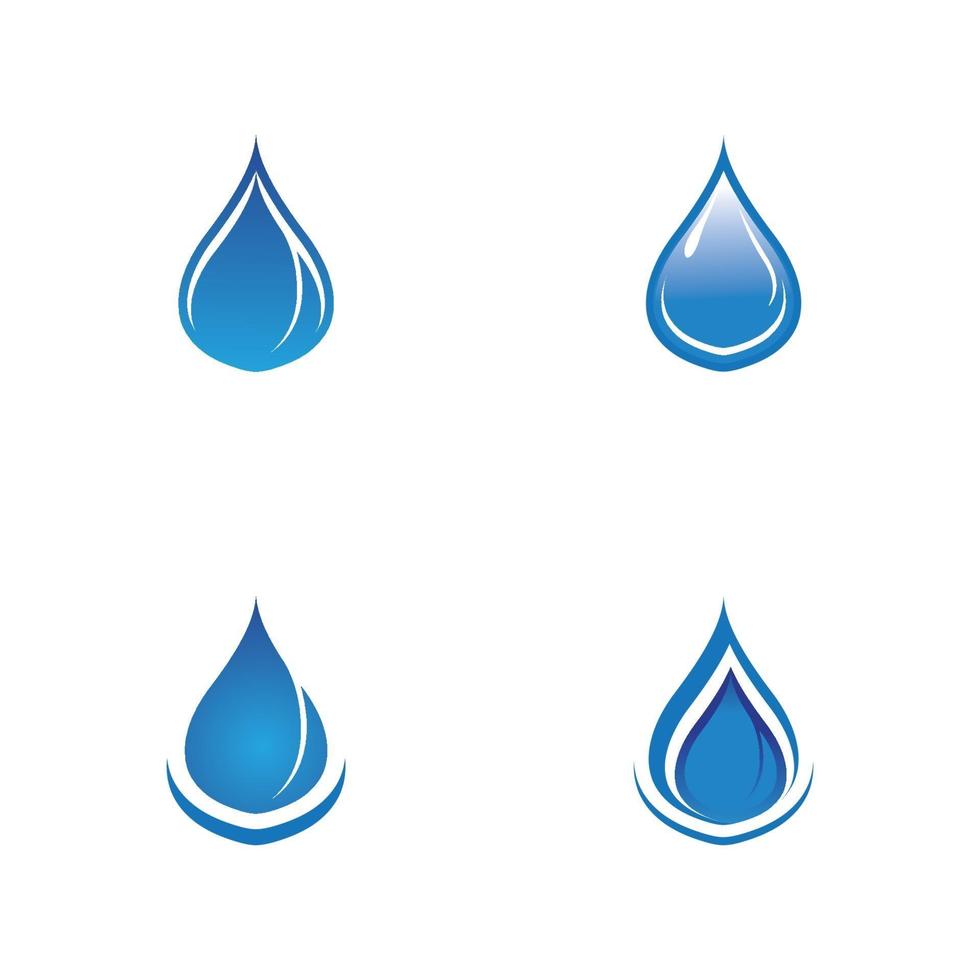 Wassertropfen-Logo-Schablonenvektor vektor