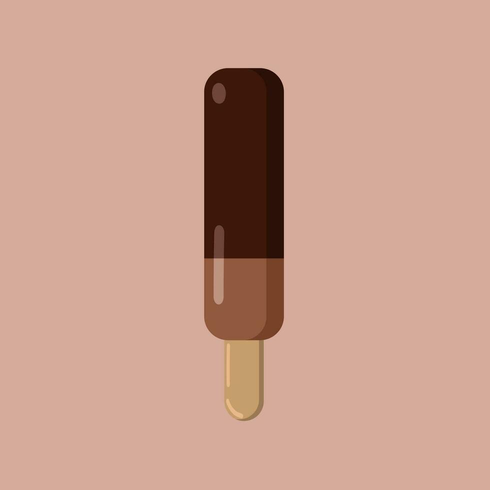 choklad is grädde på en pinne, kall och utsökt två färger. vektor, objekt, eps10. vektor