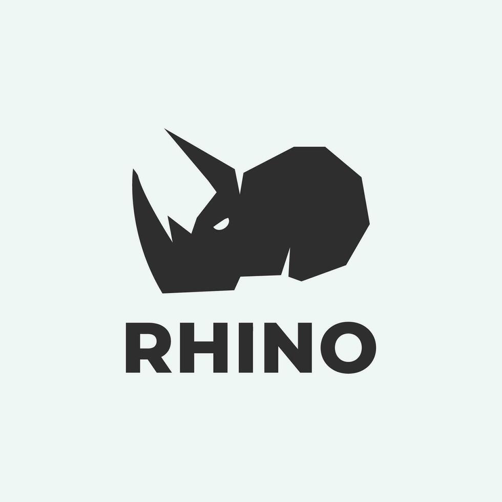 Nashorn Logo Vektor minimalistisch Design.