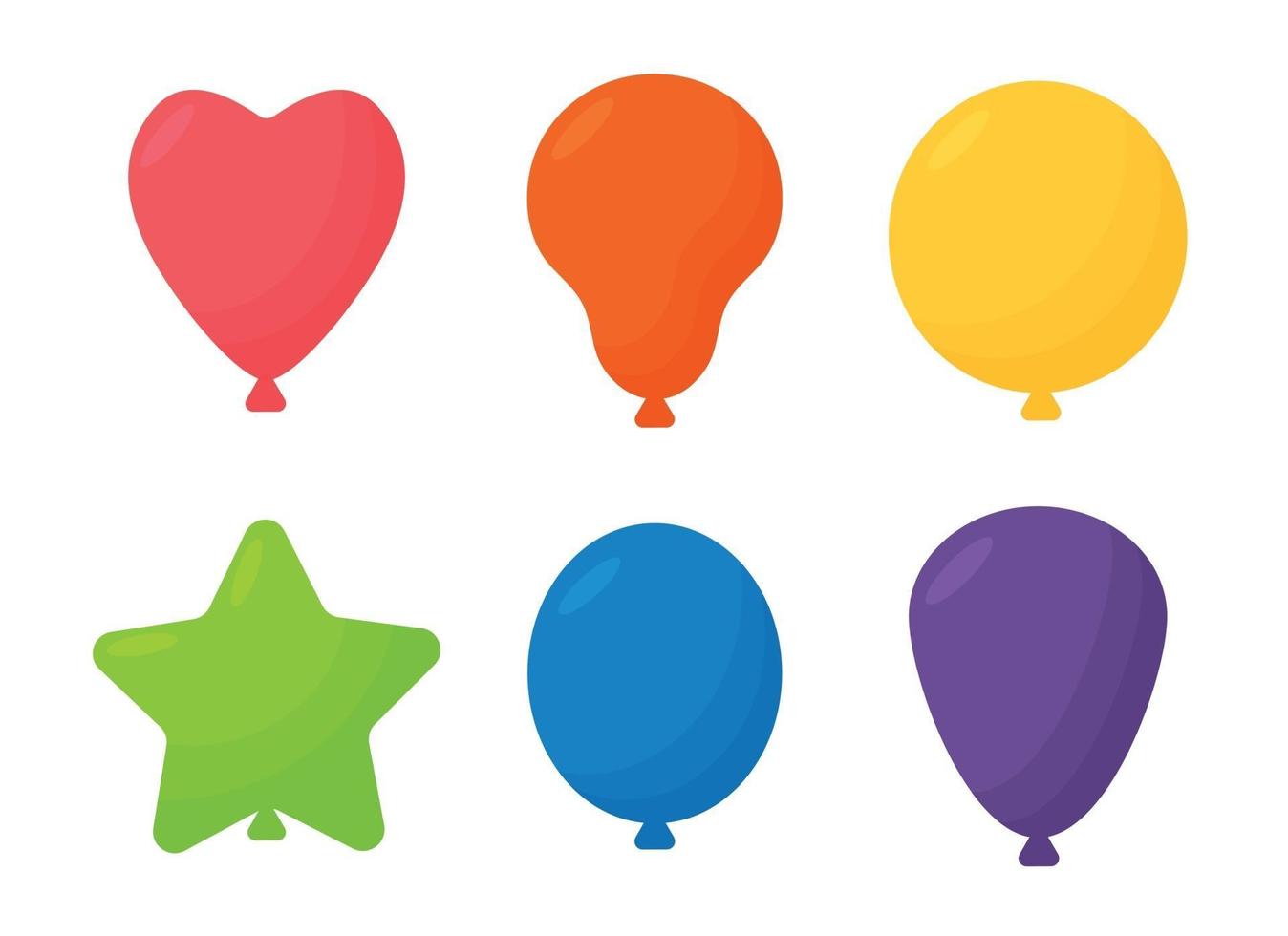 buntes Regenbogen-Luftballon-Geburtstags-Party-Set vektor