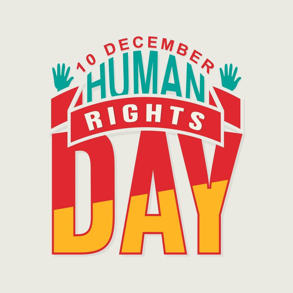 mänsklig rättigheter dag typografi vektor för fira