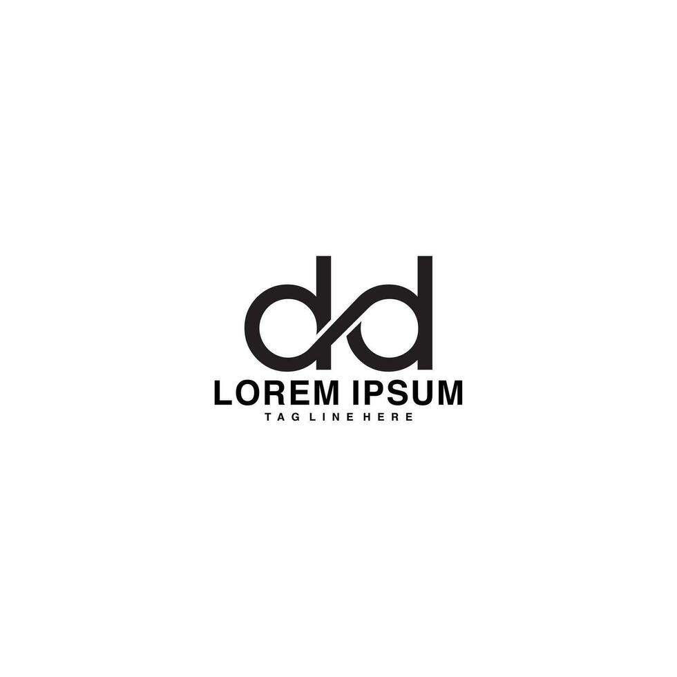 dd brev första logotyp design mall vektor illustration