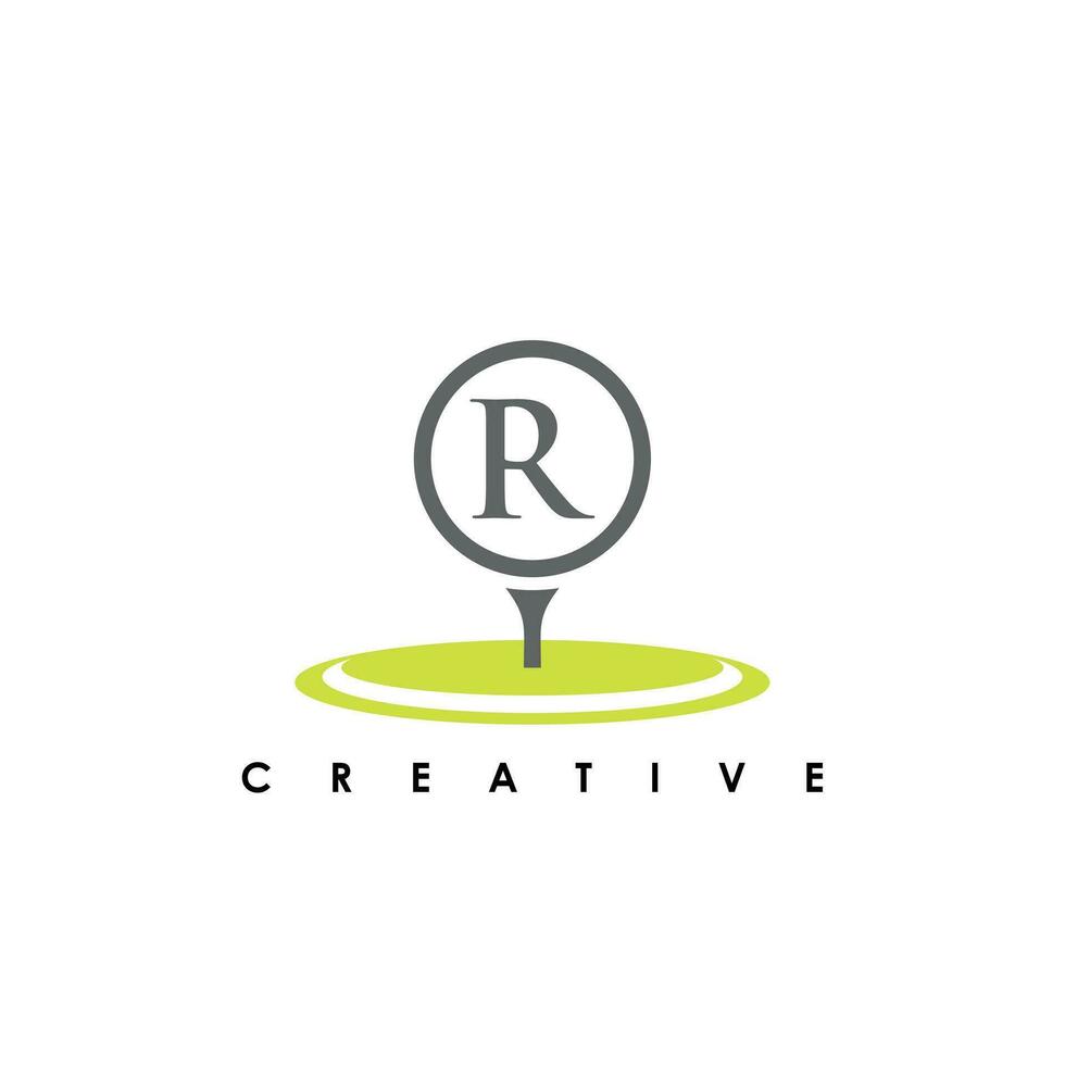 r Brief anfängliche Logo-Design-Vorlage Vektor-Illustration vektor