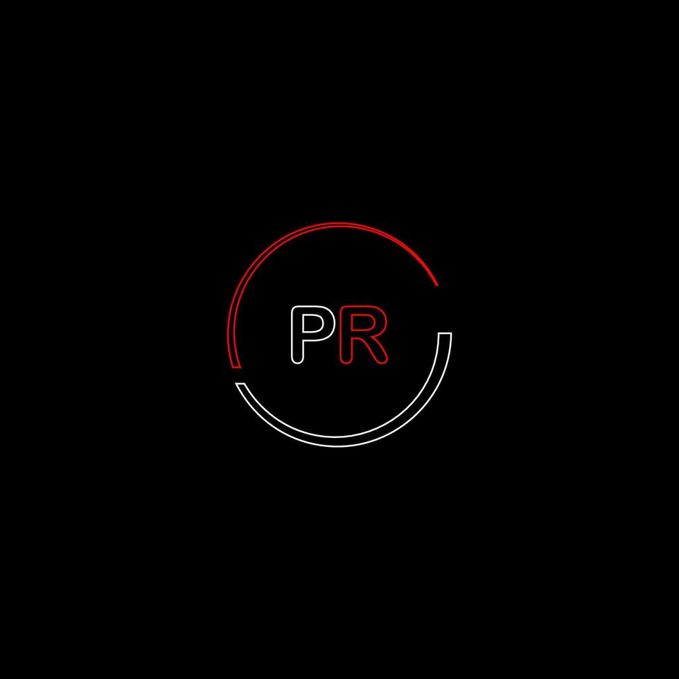 pr kreativ modern Briefe Logo Design Vorlage vektor