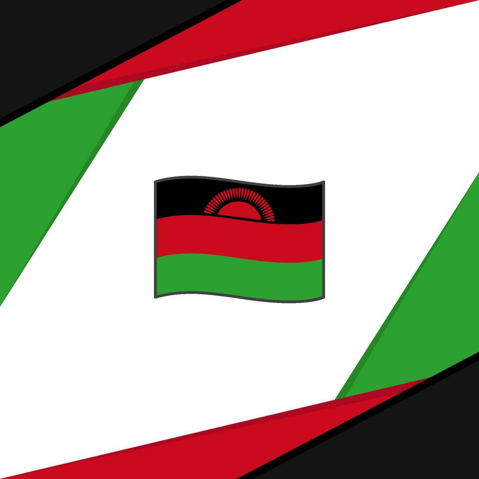 malawi flagga abstrakt bakgrund design mall. malawi oberoende dag baner social media posta. malawi vektor