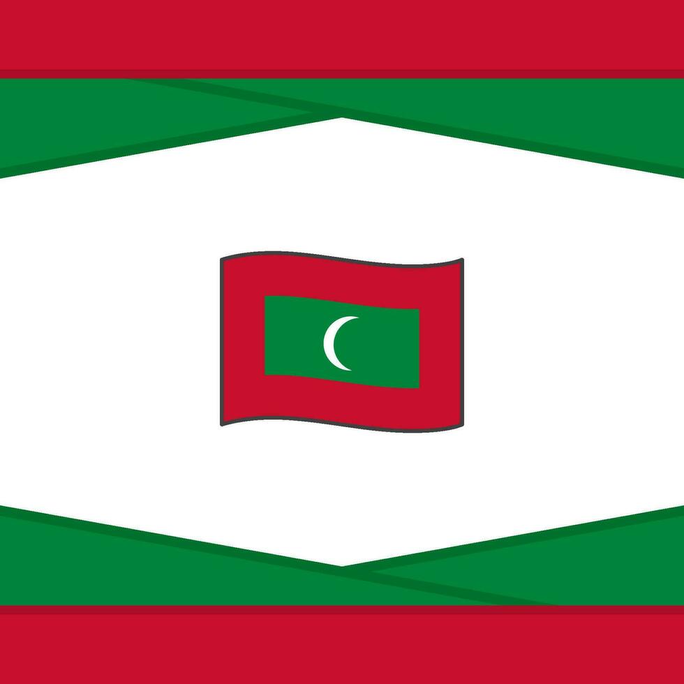 Malediven Flagge abstrakt Hintergrund Design Vorlage. Malediven Unabhängigkeit Tag Banner Sozial Medien Post. Malediven Vektor