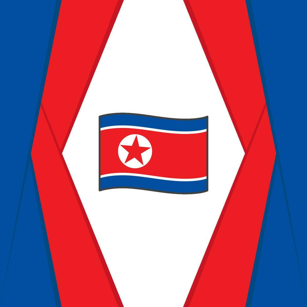 Norden Korea Flagge abstrakt Hintergrund Design Vorlage. Norden Korea Unabhängigkeit Tag Banner Sozial Medien Post. Norden Korea Hintergrund vektor