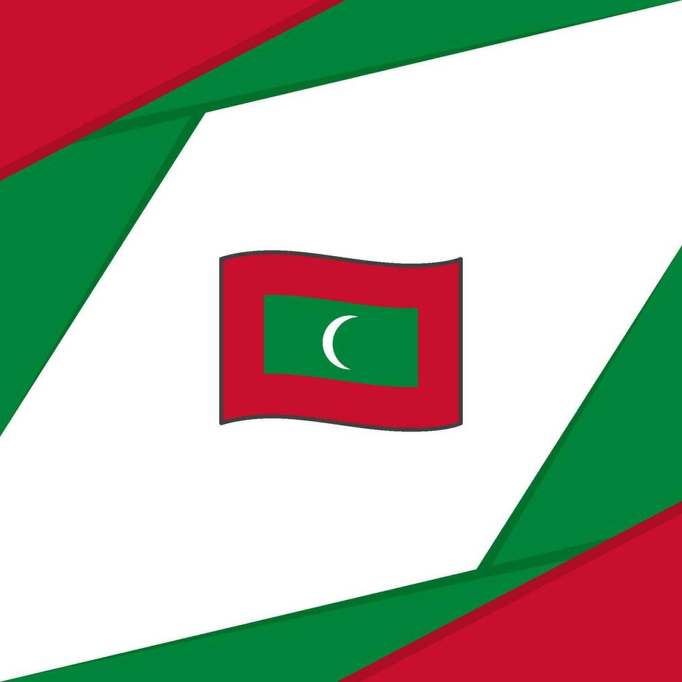 Malediven Flagge abstrakt Hintergrund Design Vorlage. Malediven Unabhängigkeit Tag Banner Sozial Medien Post. Malediven vektor