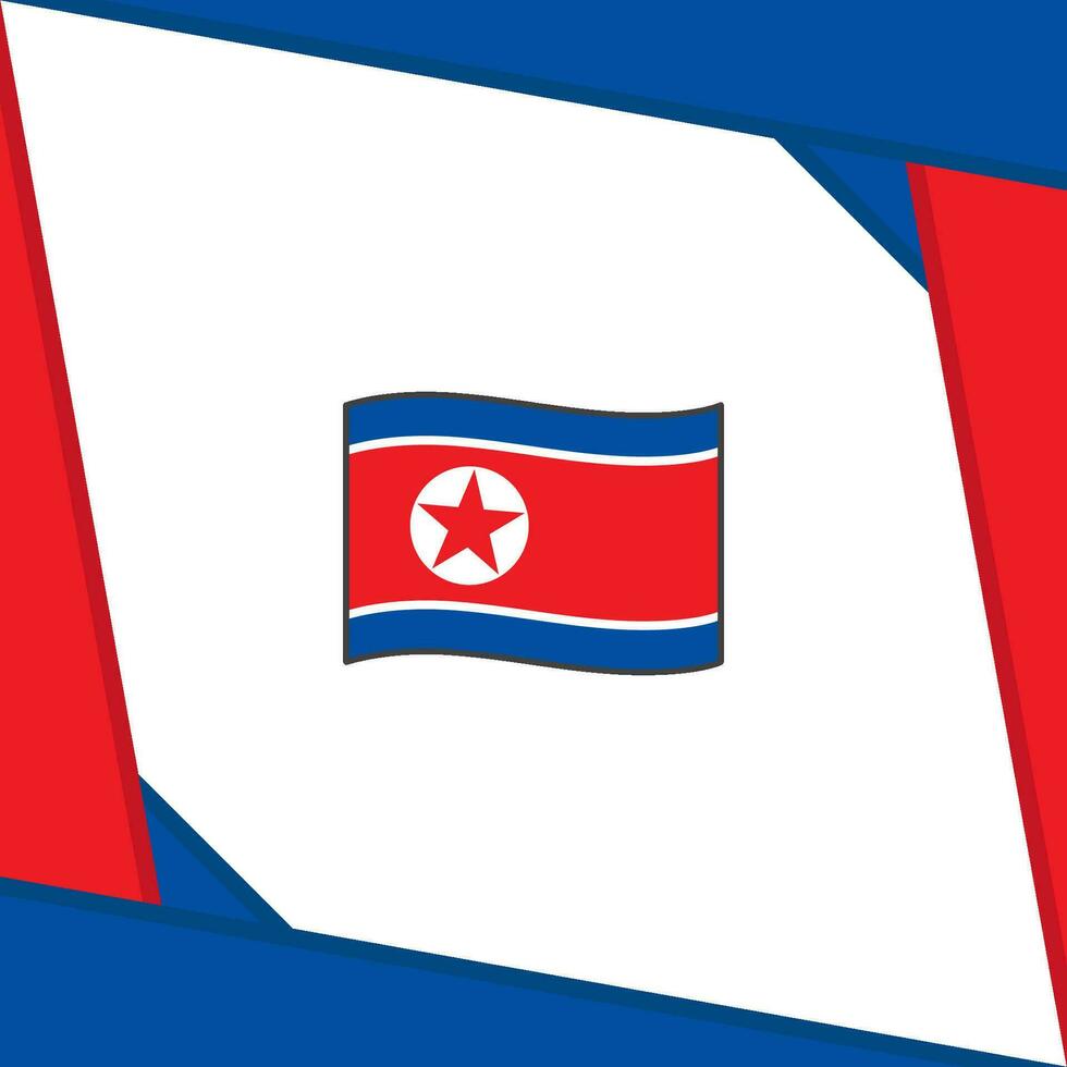 Norden Korea Flagge abstrakt Hintergrund Design Vorlage. Norden Korea Unabhängigkeit Tag Banner Sozial Medien Post. Norden Korea Unabhängigkeit Tag vektor