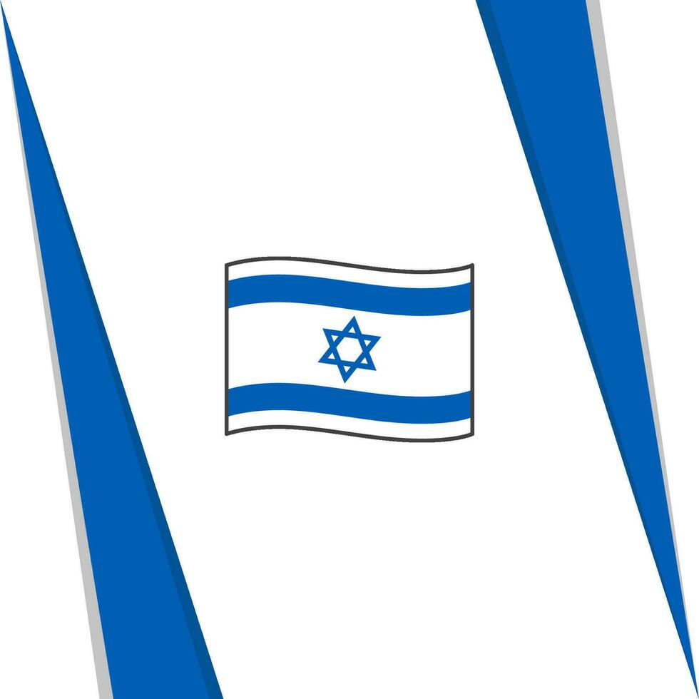 Israel flagga abstrakt bakgrund design mall. Israel oberoende dag baner social media posta. Israel flagga vektor