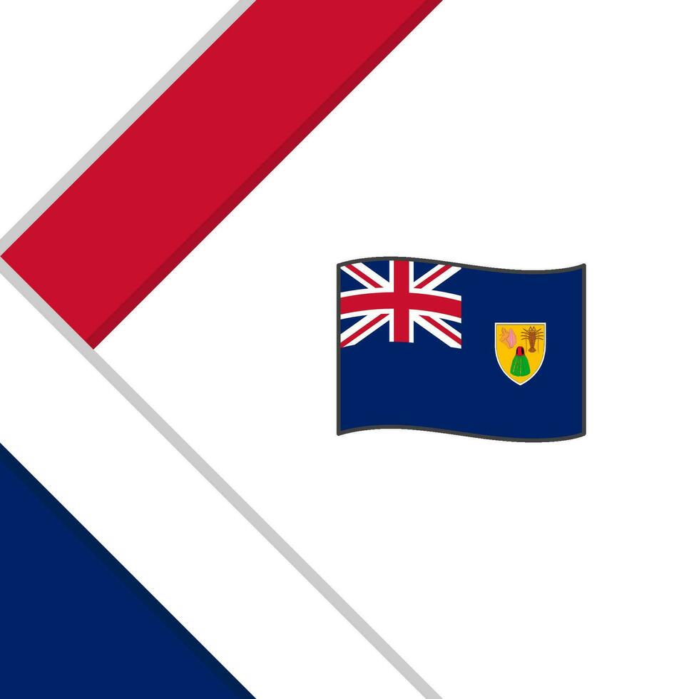 Türken und Caicos Inseln Flagge abstrakt Hintergrund Design Vorlage. Türken und Caicos Inseln Unabhängigkeit Tag Banner Sozial Medien Post. Illustration vektor