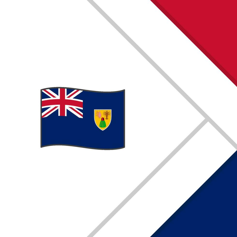 Türken und Caicos Inseln Flagge abstrakt Hintergrund Design Vorlage. Türken und Caicos Inseln Unabhängigkeit Tag Banner Sozial Medien Post. Karikatur vektor
