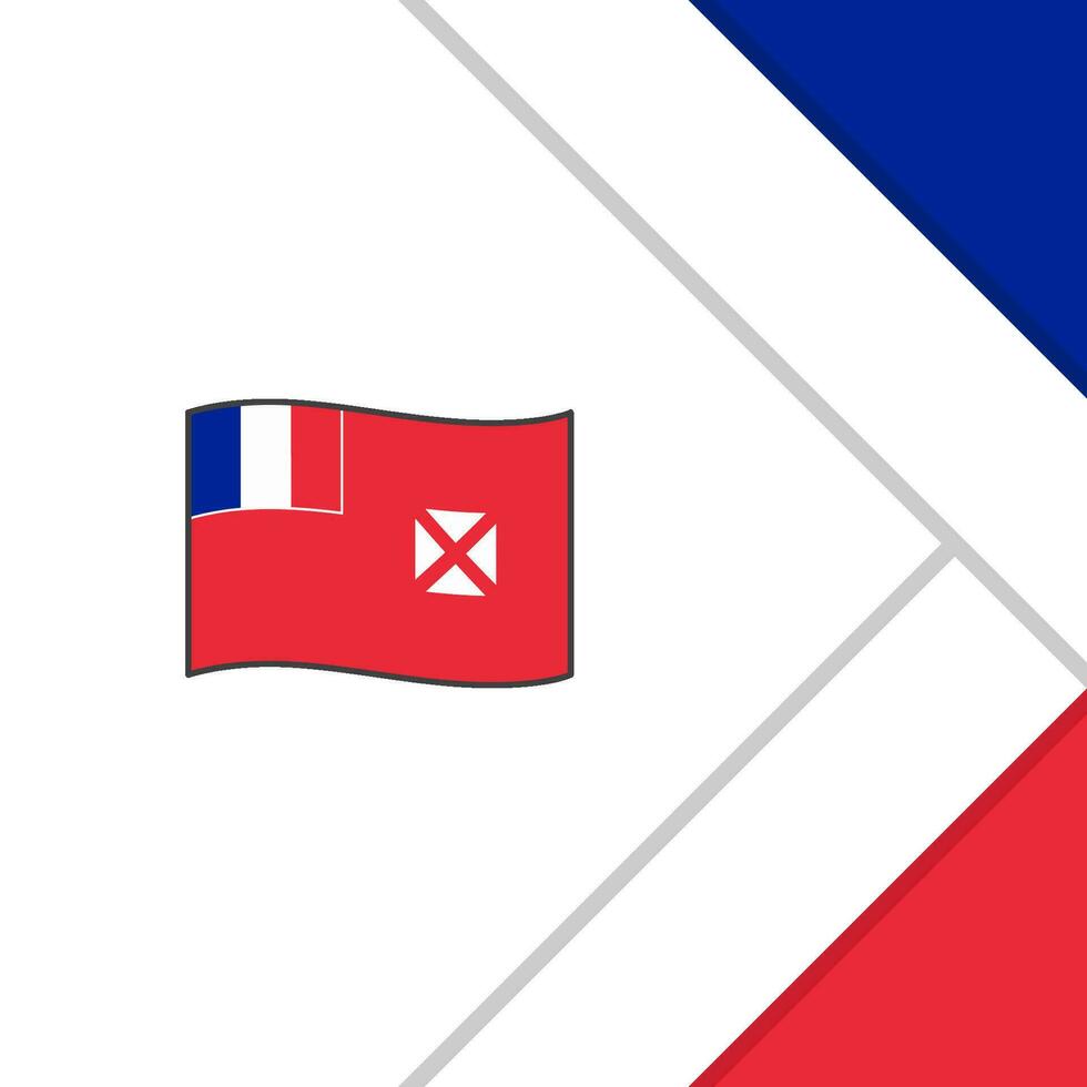 Wallis und futuna Flagge abstrakt Hintergrund Design Vorlage. Wallis und futuna Unabhängigkeit Tag Banner Sozial Medien Post. Wallis und futuna Karikatur vektor