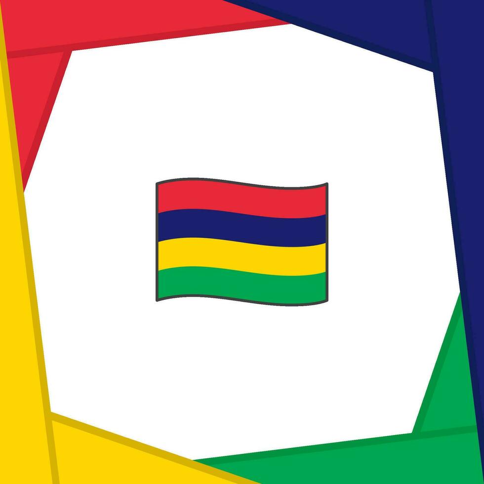Mauritius Flagge abstrakt Hintergrund Design Vorlage. Mauritius Unabhängigkeit Tag Banner Sozial Medien Post. Mauritius Banner vektor