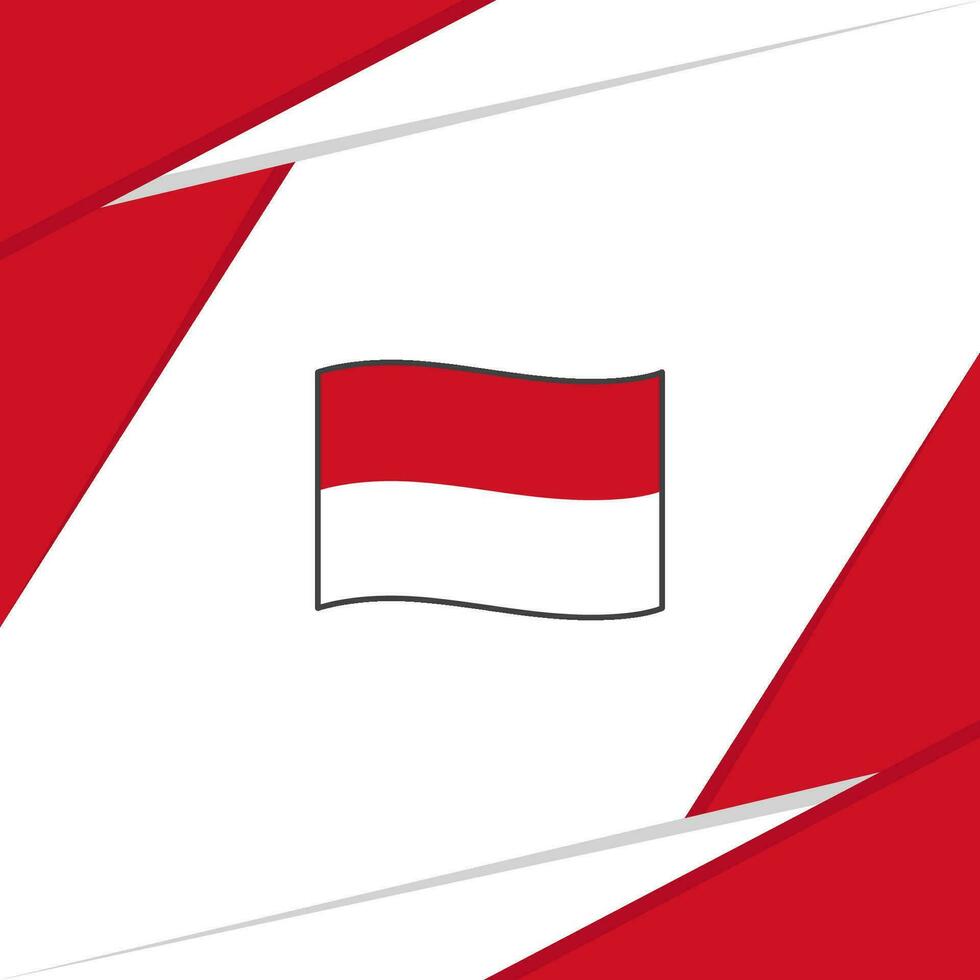 Monaco Flagge abstrakt Hintergrund Design Vorlage. Monaco Unabhängigkeit Tag Banner Sozial Medien Post. Monaco vektor