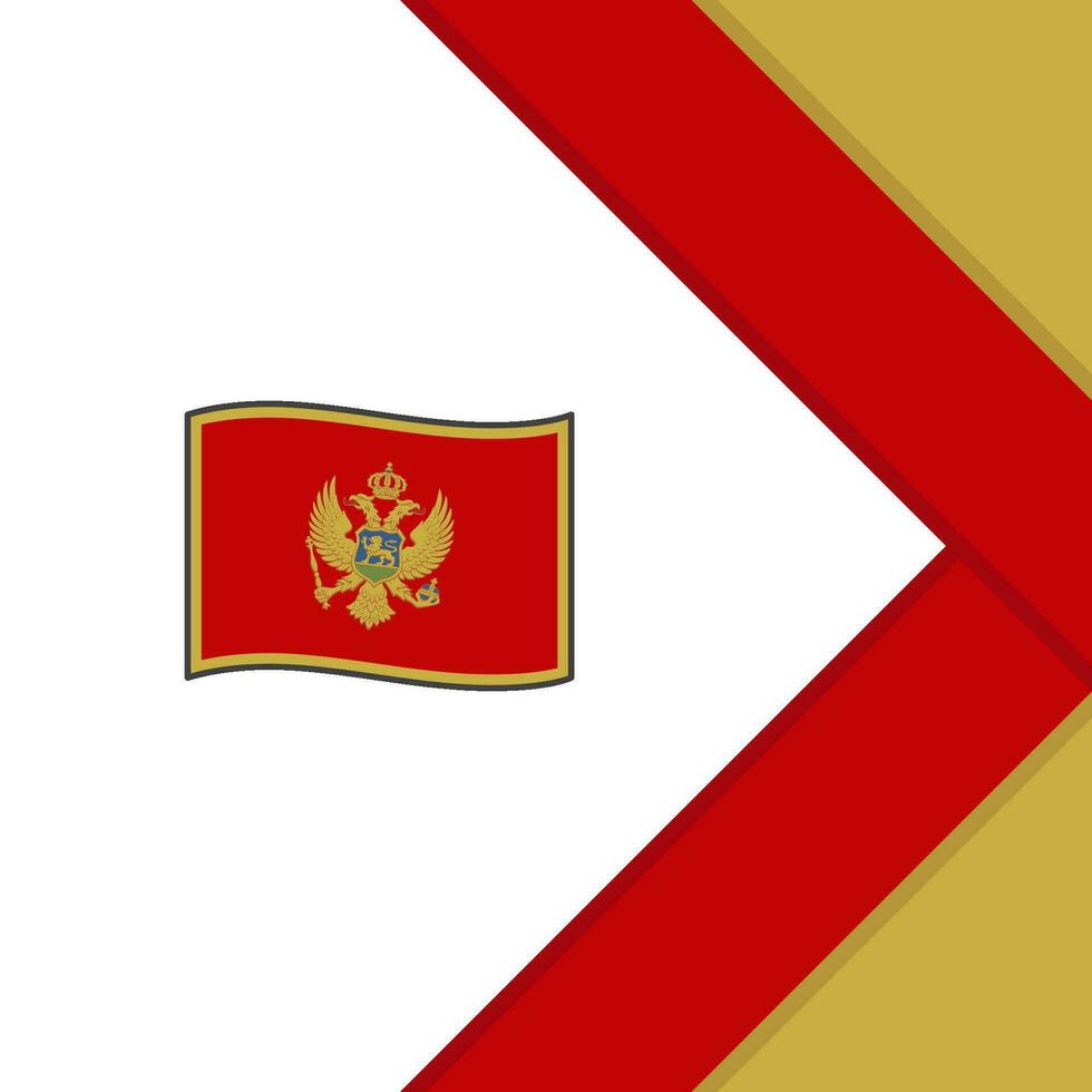 Montenegro Flagge abstrakt Hintergrund Design Vorlage. Montenegro Unabhängigkeit Tag Banner Sozial Medien Post. Montenegro Karikatur vektor