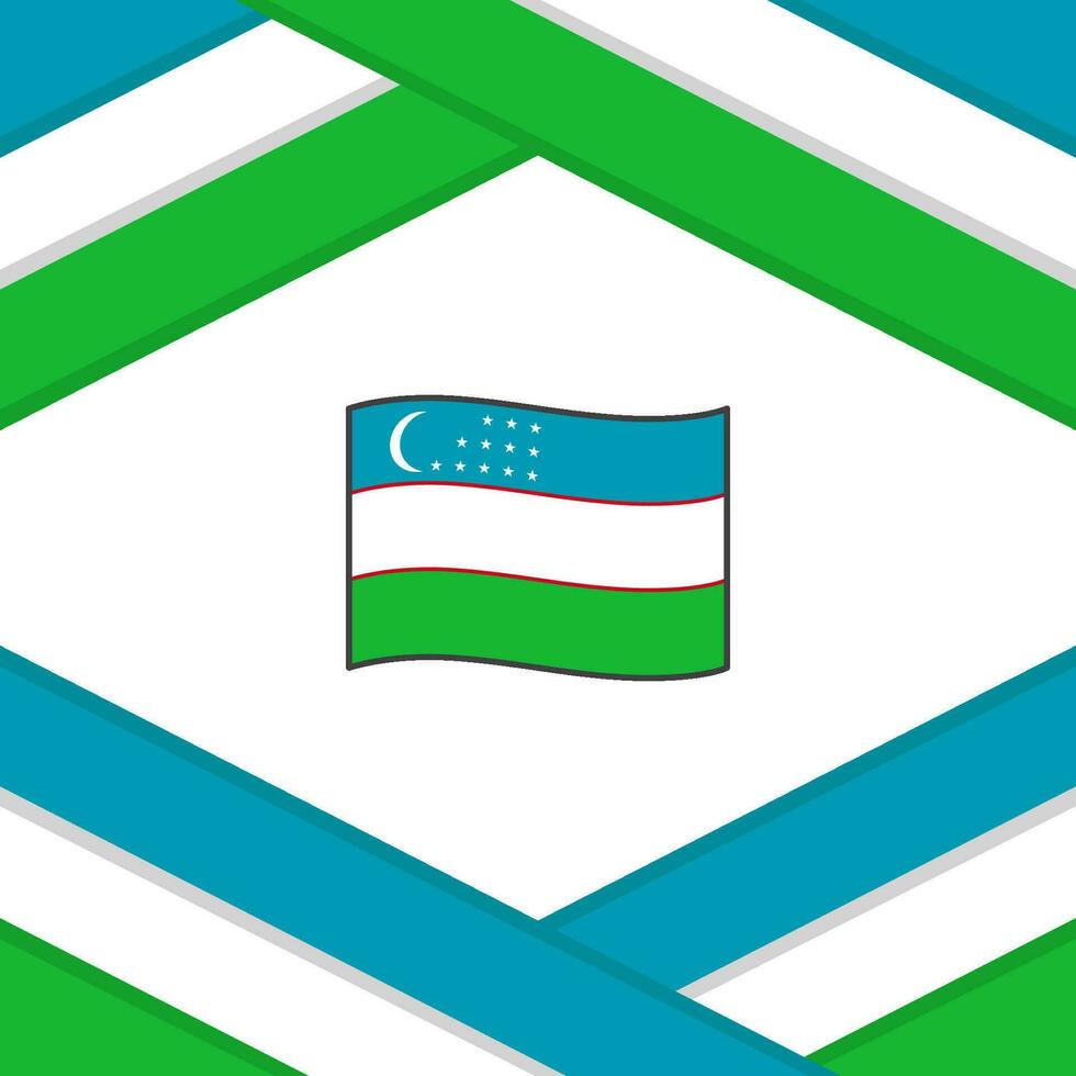 Usbekistan Flagge abstrakt Hintergrund Design Vorlage. Usbekistan Unabhängigkeit Tag Banner Sozial Medien Post. Usbekistan Vorlage vektor
