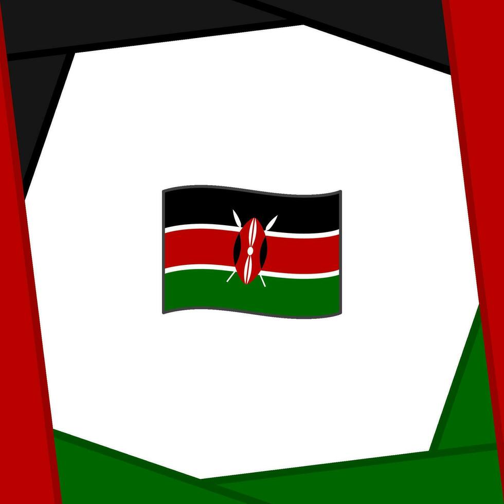 kenya flagga abstrakt bakgrund design mall. kenya oberoende dag baner social media posta. kenya baner vektor