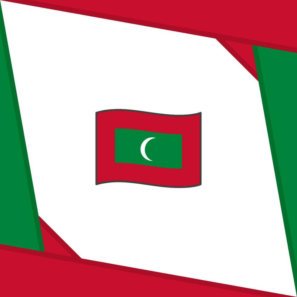 Malediven Flagge abstrakt Hintergrund Design Vorlage. Malediven Unabhängigkeit Tag Banner Sozial Medien Post. Malediven Unabhängigkeit Tag vektor