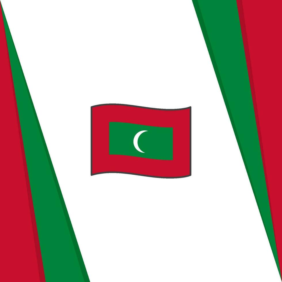 maldiverna flagga abstrakt bakgrund design mall. maldiverna oberoende dag baner social media posta. maldiverna flagga vektor