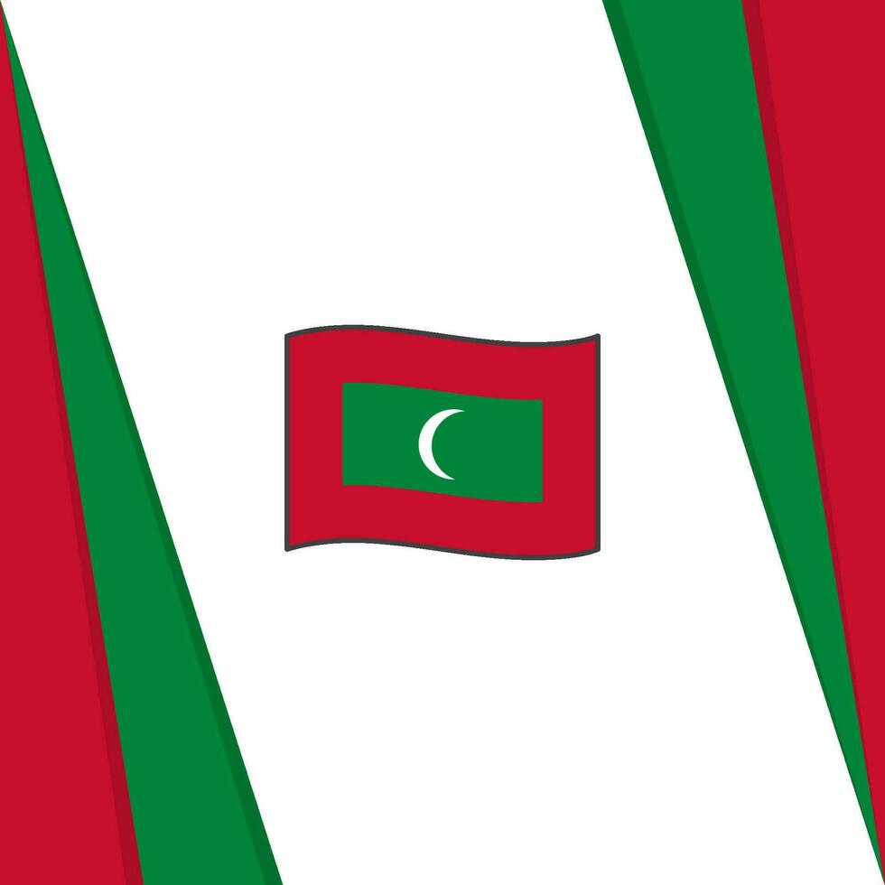 Malediven Flagge abstrakt Hintergrund Design Vorlage. Malediven Unabhängigkeit Tag Banner Sozial Medien Post. Malediven Flagge vektor