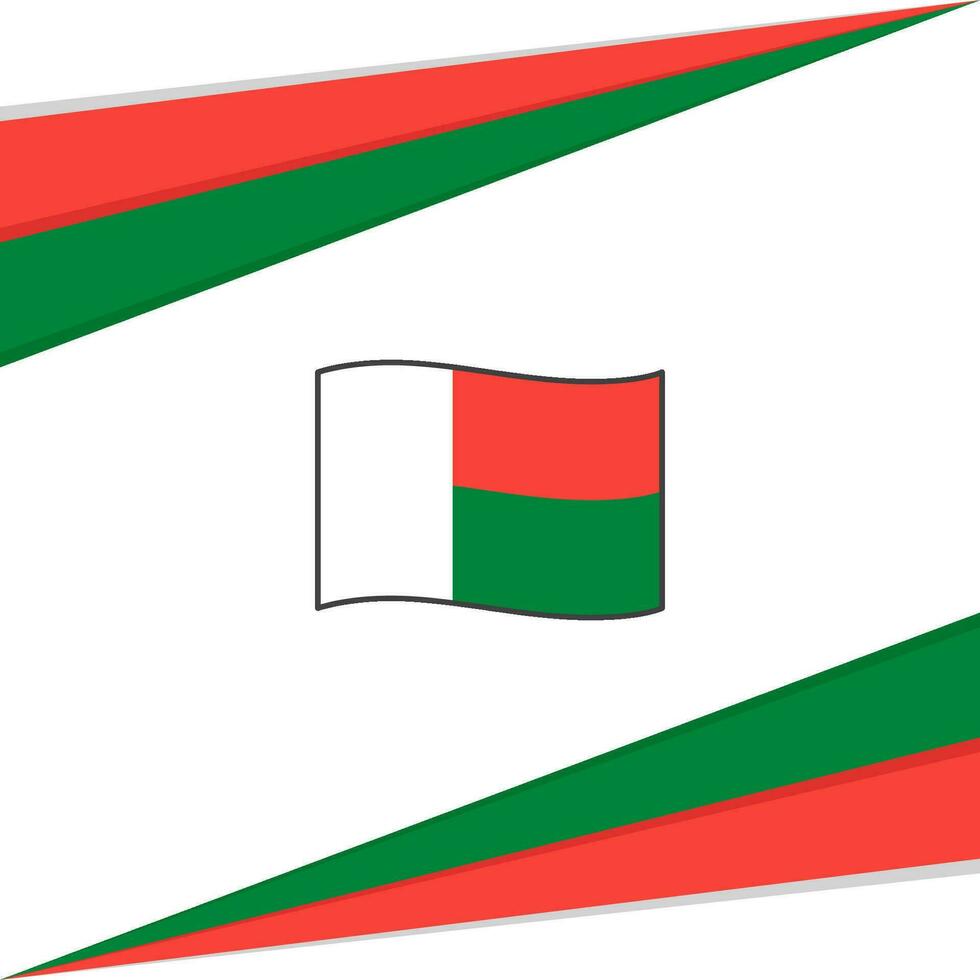 Madagaskar Flagge abstrakt Hintergrund Design Vorlage. Madagaskar Unabhängigkeit Tag Banner Sozial Medien Post. Madagaskar Design vektor