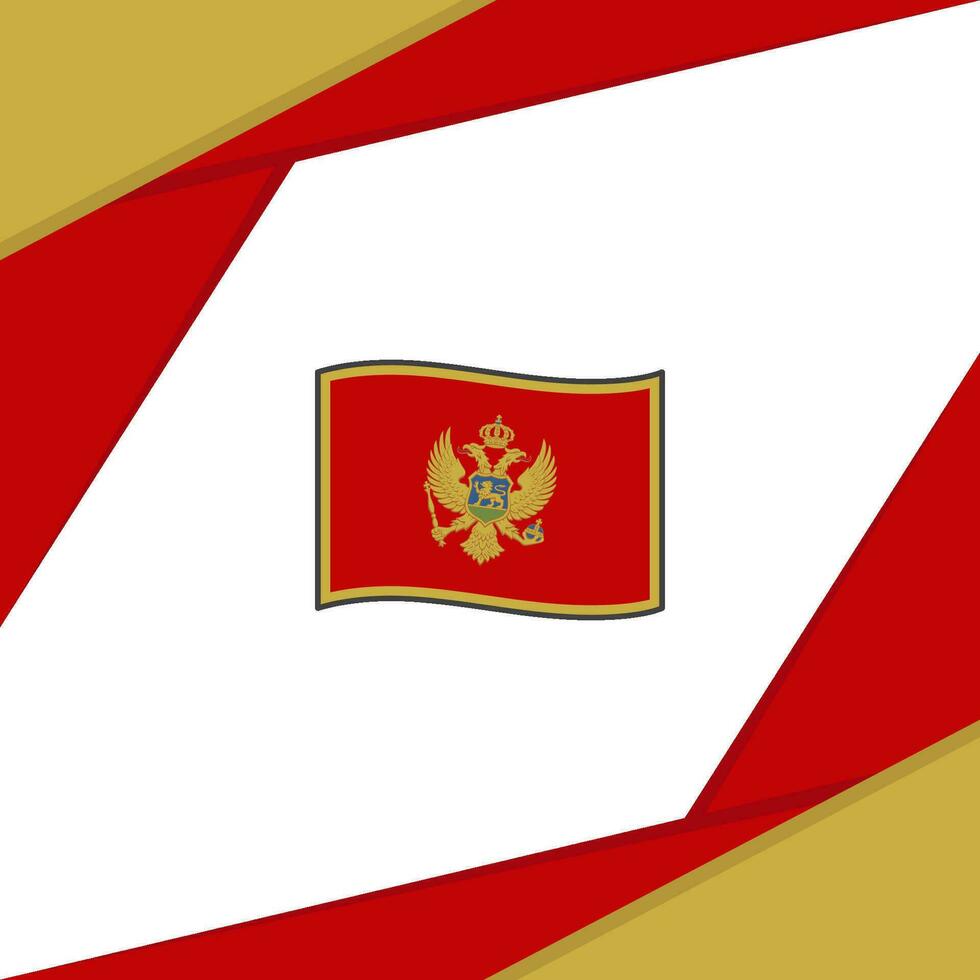 Montenegro Flagge abstrakt Hintergrund Design Vorlage. Montenegro Unabhängigkeit Tag Banner Sozial Medien Post. Montenegro vektor