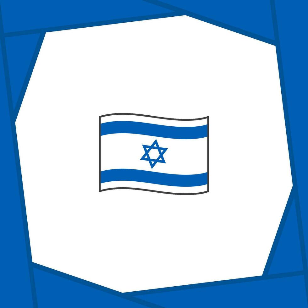 Israel flagga abstrakt bakgrund design mall. Israel oberoende dag baner social media posta. Israel baner vektor