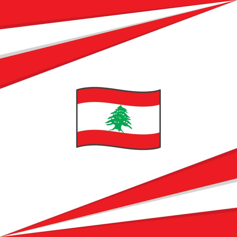 Libanon Flagge abstrakt Hintergrund Design Vorlage. Libanon Unabhängigkeit Tag Banner Sozial Medien Post. Libanon Design vektor